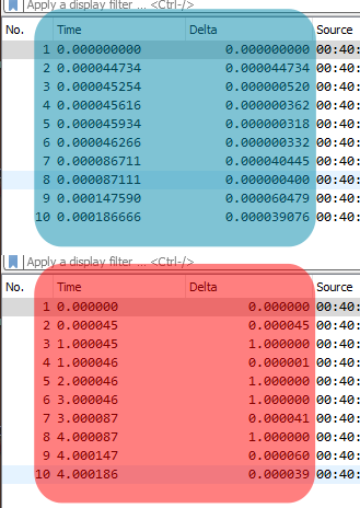 Ostinato nsec pcap problem