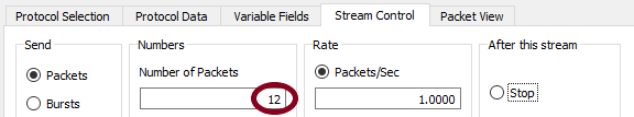 IMIX mode frame count